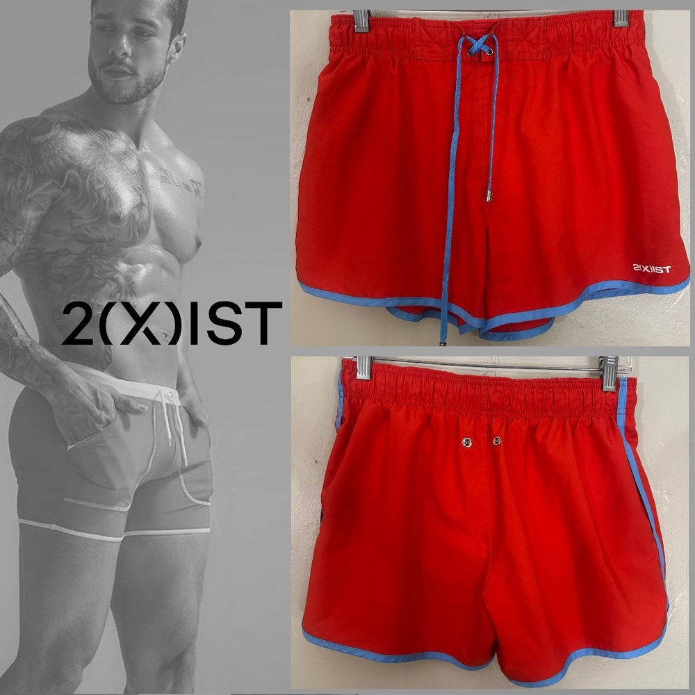 2xist Swim Trunks Medium Gently worn 100% polyester 30-35" waist 4" inseam